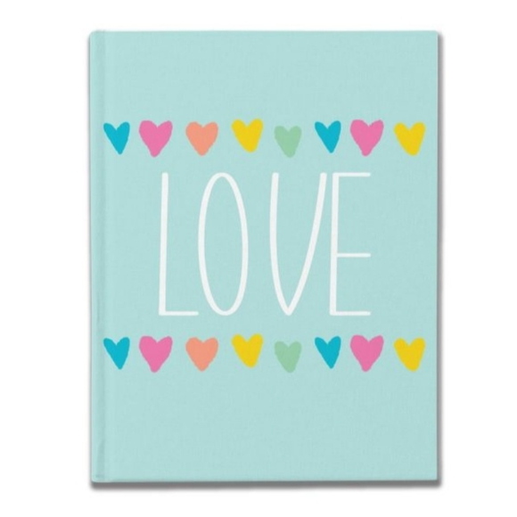 3/$10 CrownJewlz "LOVE" Heart Print Softcover Journal Notebook - Picture 1 of 10